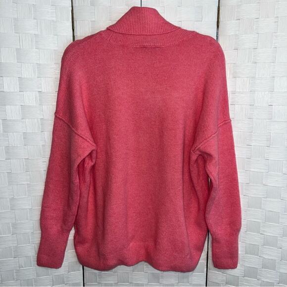 Vince Camuto Women's Turtleneck Sweater Size Small Hot Pink Soft Barbie Spring - Picture 5 of 11